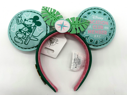 Disney DVC Member Tropical Loungefly Mickey Mouse Ears Headband Vacation Club