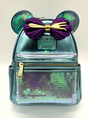 Disney Cruise Line DCL Ariel The Little Mermaid Loungefly Sequin Backpack B NWT