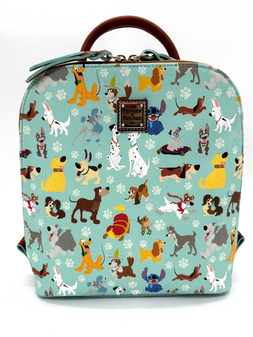 Disney Dooney & and Bourke Dogs Backpack Purse Pluto Stitch Bolt Blue NWT 2024 A
