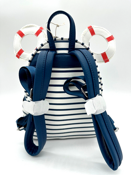 Disney Parks Yacht Club Resort Loungefly Mini Backpack Nautical Rope NWT 2024