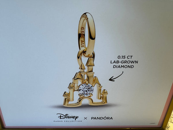 Disney Parks Pandora 14k Gold Castle Charm Lab Grown Diamond 2026