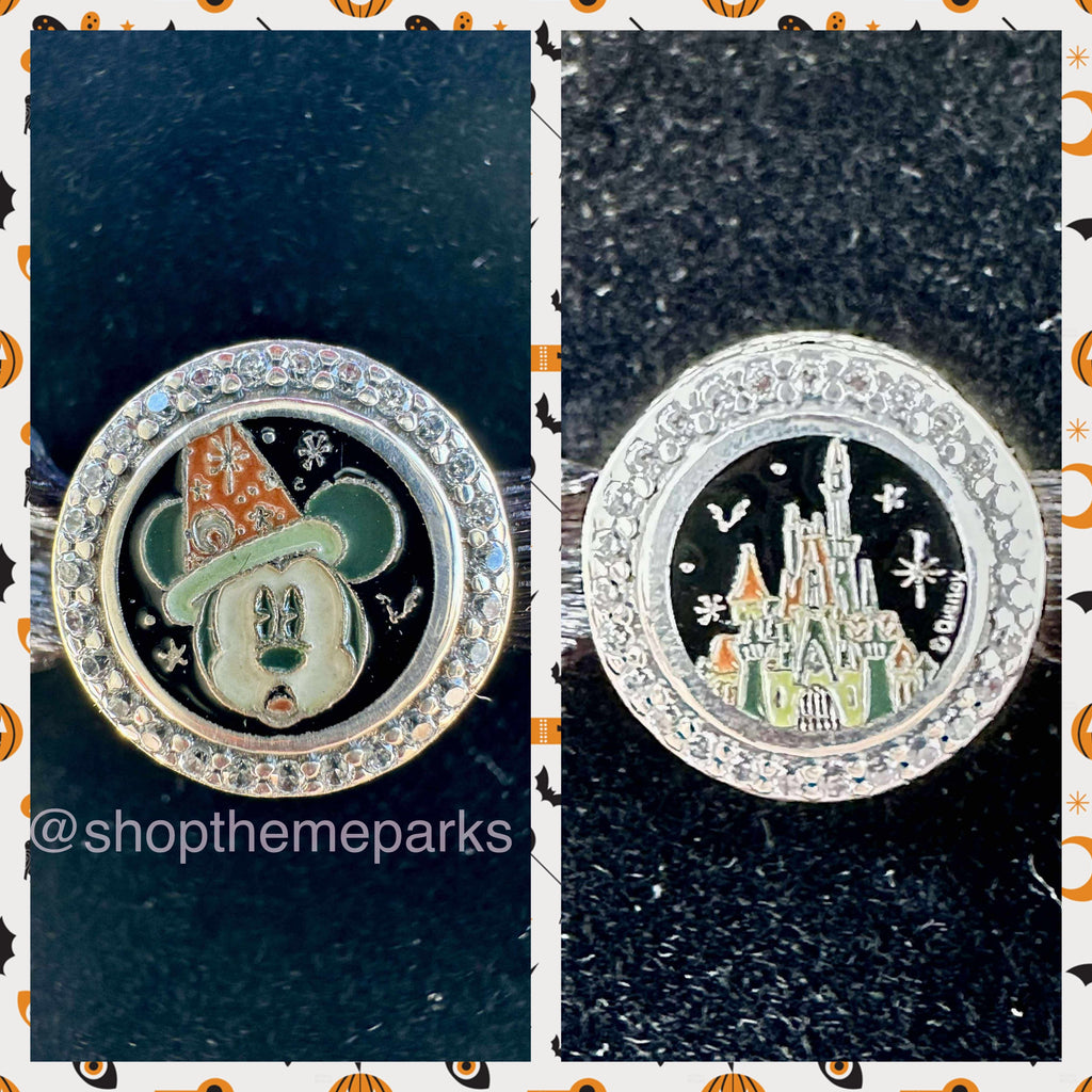 Disney Parks Pandora Castle Mickey Mouse Button Charm Halloween 2025 Exclusive