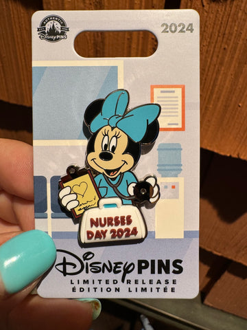 Disney Parks Nurses Day Pin Minnie Mouse Limited Release 2024 WDW DL