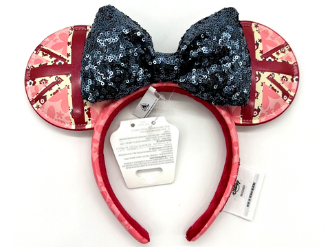Disney Parks UK Pavilion Epcot World Showcase Minnie Mouse Ears Headband 2024