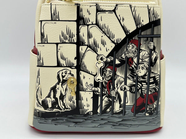 Disney Parks Pirates Of The Caribbean Loungefly Mini Backpack Dog Jail Scene NWT