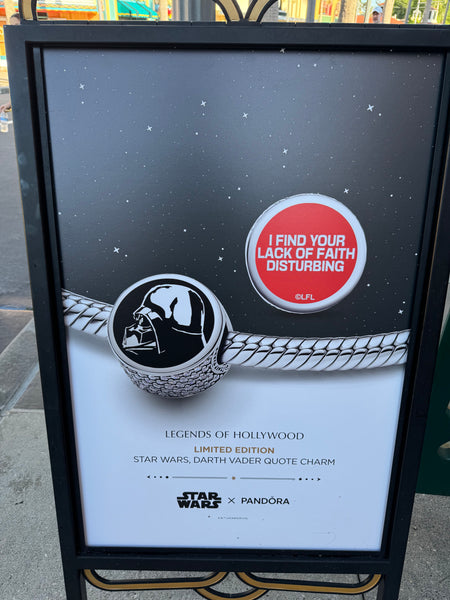 Disney Parks Pandora Star Wars Darth Vader Button Charm Double Sided Exclusive May the 4th 2026