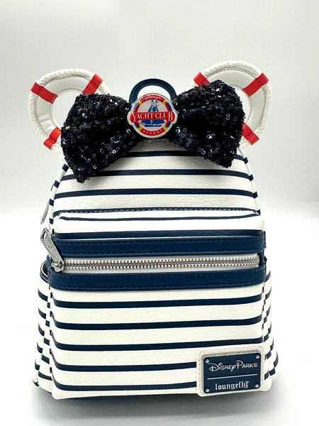 Disney Parks Yacht Club Resort Loungefly Mini Backpack Nautical Rope NWT 2024