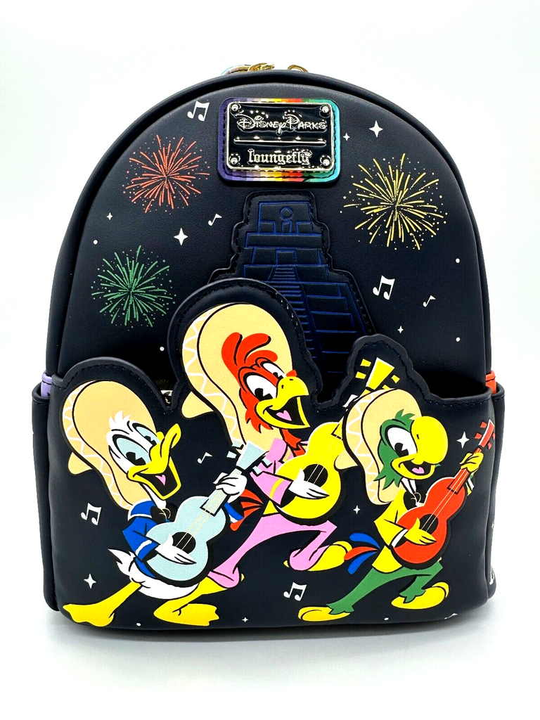 Disney Parks The Three Caballeros Loungefly Backpack EPCOT Mexico Pavi Shop Theme Parks