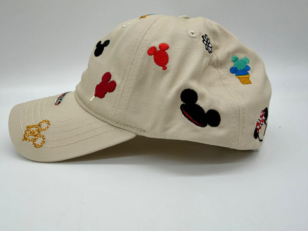 Disney Parks Snacks Icons Baseball Hat Embroidered Monorail Mickey Waffle Cap3