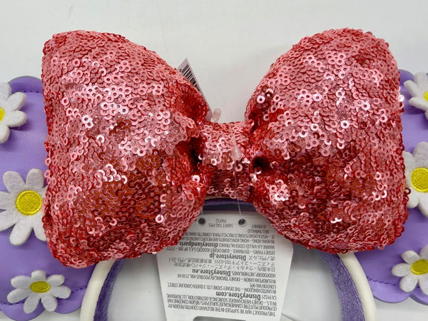 Disney Parks Daisy Duck Purple Flowers Bow Minnie Mouse Ears Headband 2026 NWT1