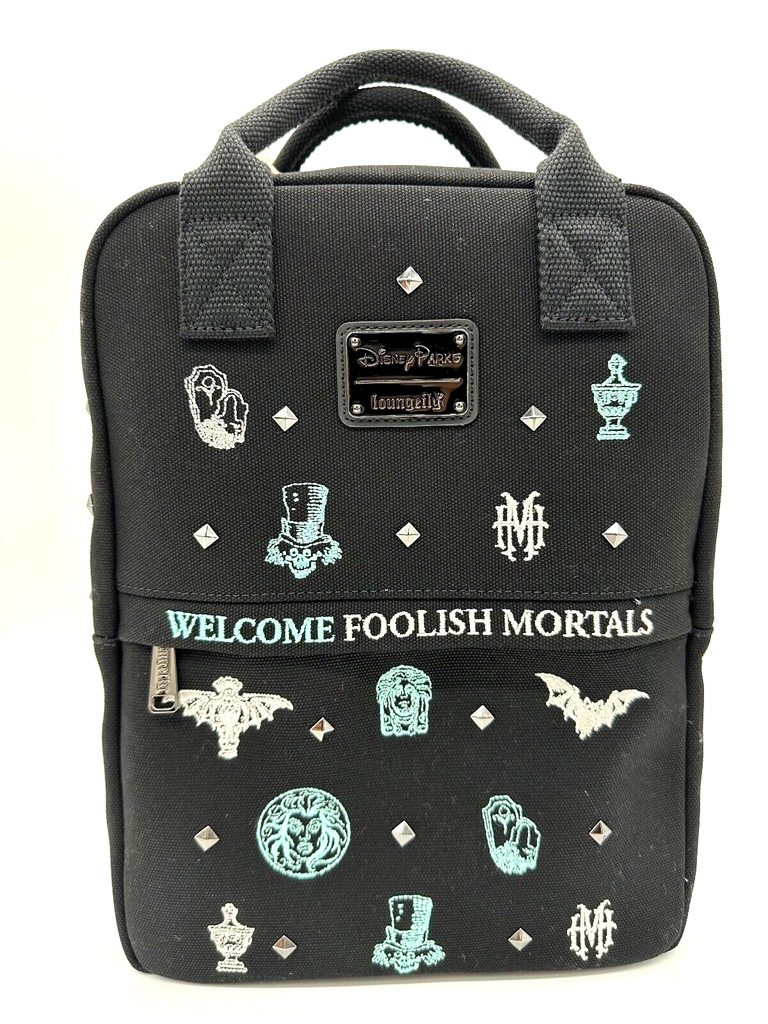 Disney Parks Loungefly Haunted Mansion Canvas Backpack Leota Hatbox Gh Shop Theme Parks