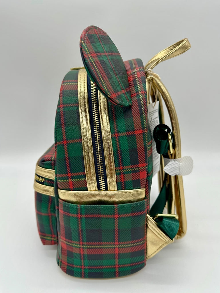 Mickey Mouse Holiday Plaid Loungefly Mini Backpack