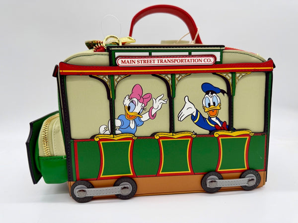 Disney Parks Loungefly Main Street Transportation Trolley Crossbody Bag Mickey0