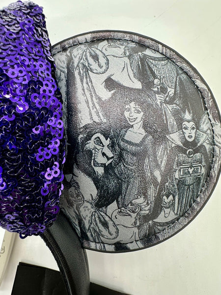 Disney Parks Sketch Villains Ears Maleficent Ursula Evil Queen Cruella 20254