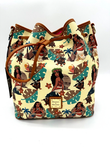 Disney Dooney and & Bourke Moana Drawstring Shoulder Bag Purse Bucket NWT
