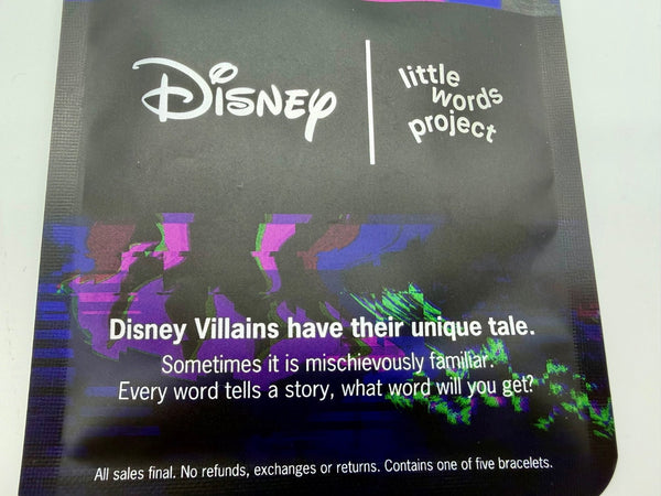 Disney Parks Little Words Project Villains Mystery LE Bracelet New Sealed 20262