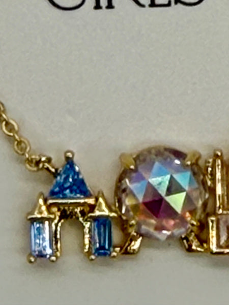 Disney Parks Girls Crew WDW Attractions Icons Necklace Four Parks NWT 20252