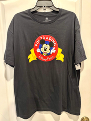 Disney Parks Mickey Mouse Pin Trading Trader Black T-Shirt XL Extra Large 2025