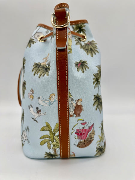 Disney Dooney & and Bourke Peter Pan Drawstring Shoulder Bag Purse NWT 20233