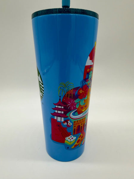 Disney Parks Starbucks Epcot Mickey Remy Figment Straw Topper Tumbler 2026 NWT4