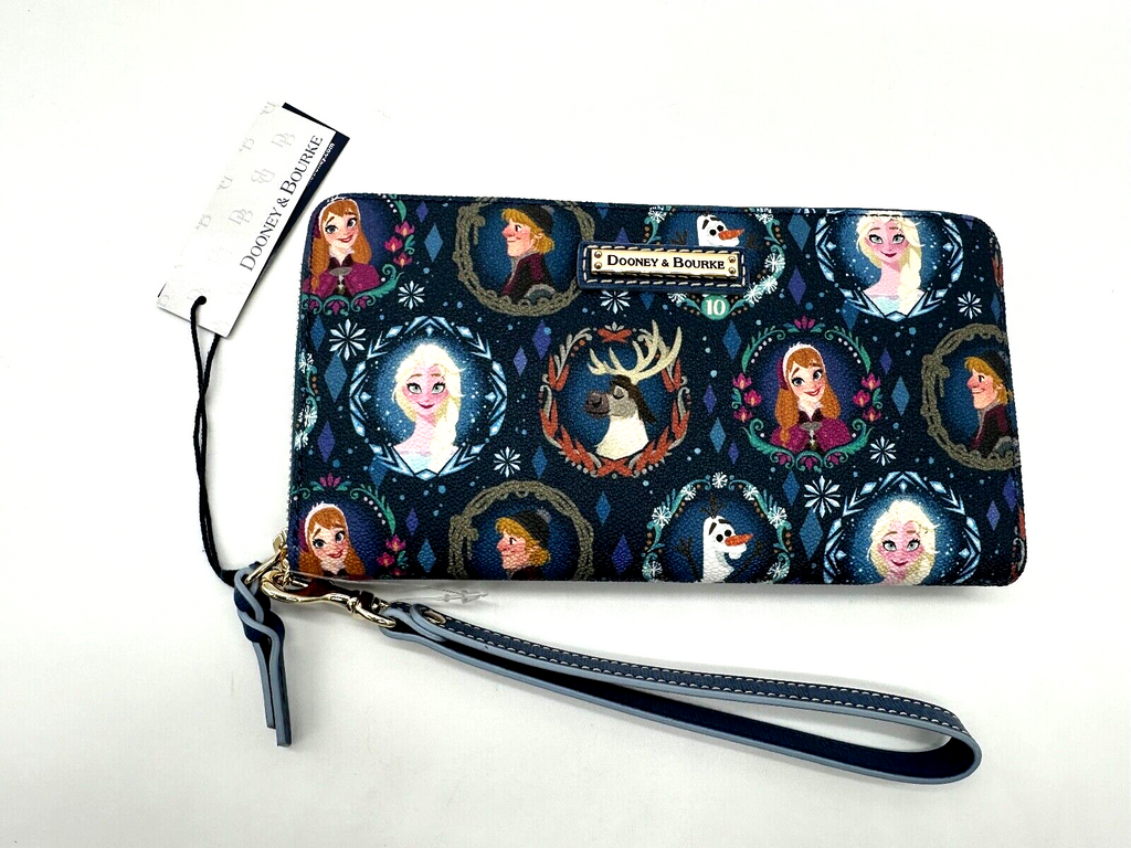 Disney Dooney and Bourke Frozen 10th Anniversary Anna Wallet Wristlet Nwt A