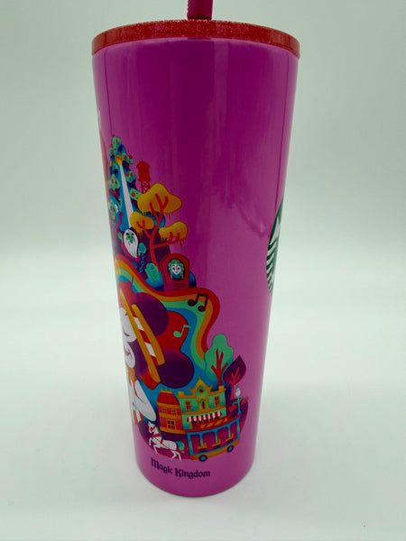 Disney Parks Starbucks Magic Kingdom Carousel Horse Straw Topper Tumbler 20263