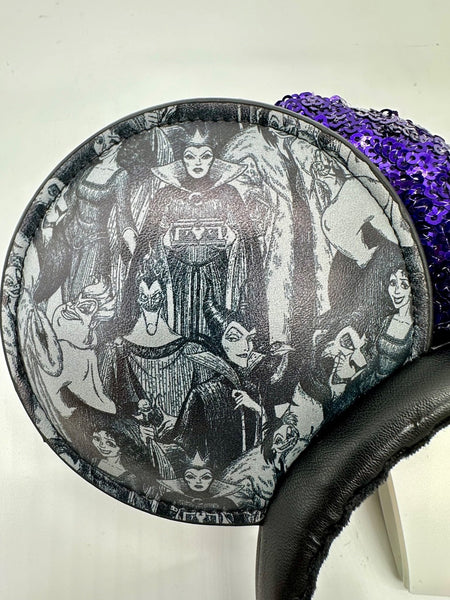 Disney Parks Sketch Villains Ears Maleficent Ursula Evil Queen Cruella 20252