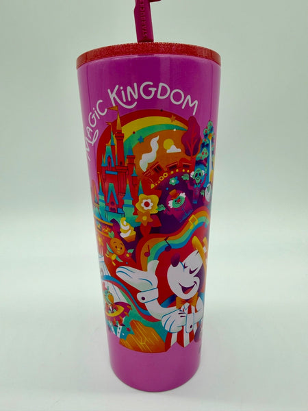 Disney Parks Starbucks Magic Kingdom Carousel Horse Straw Topper Tumbler 20265