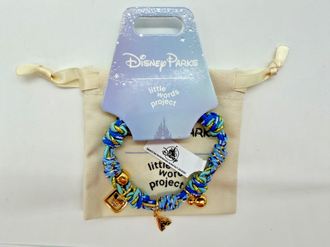 Disney Parks Little Words Project Walt Disney World Friendship Bracelet Blue M/L0