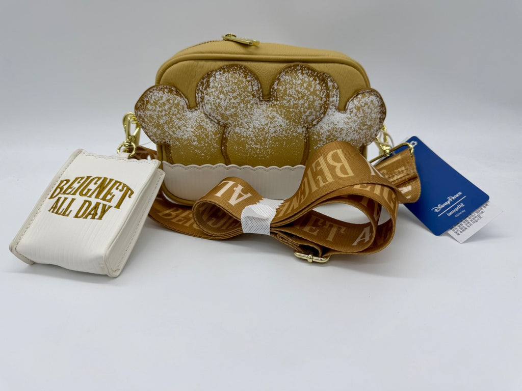 Disney Parks Beignet All Day Mickey Icon Loungefly Crossbody Bag Scented 20260
