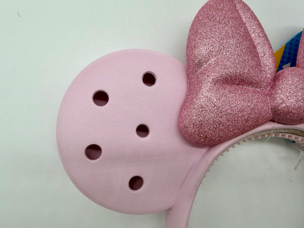 Disney Parks Crocs Pink Minnie Mouse Ear Ears Glitter Bow Headband 2026 NWT2