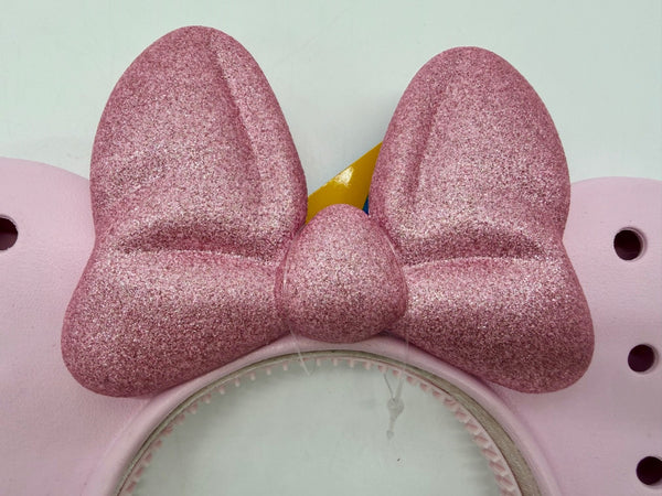Disney Parks Crocs Pink Minnie Mouse Ear Ears Glitter Bow Headband 2026 NWT1
