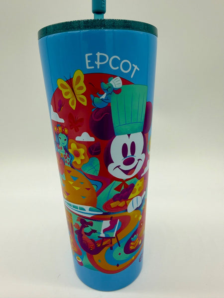 Disney Parks Starbucks Epcot Mickey Remy Figment Straw Topper Tumbler 2026 NWT5