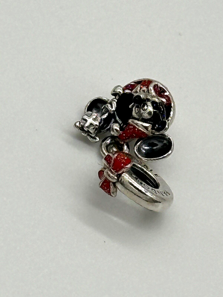 Disney Parks Pandora 2023 Holiday Christmas Santa Mickey Mouse Gift Dangle Charm