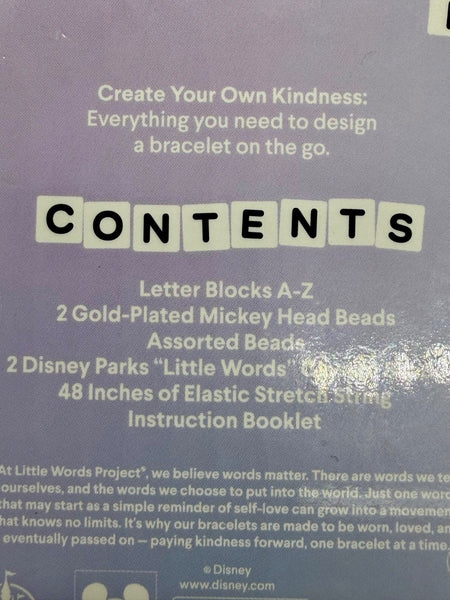 Disney Parks Little Words Project Get Park Ready Bead Kit Friendship Bracelet2
