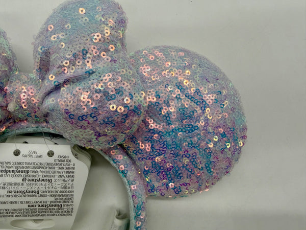 Disney Parks Sequin Iridescent Purple Cotton Candy Minnie Mouse Ears Headband3