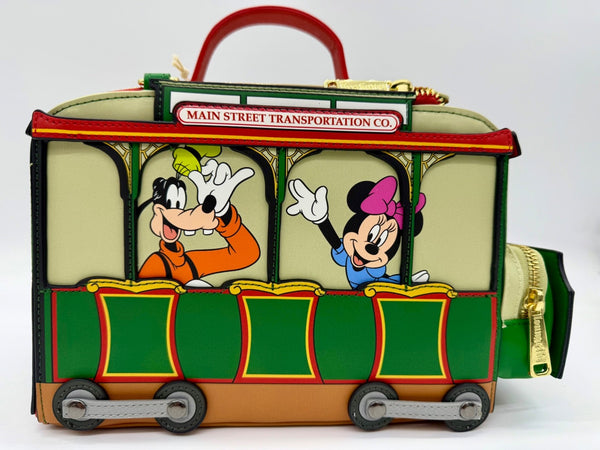 Disney Parks Loungefly Main Street Transportation Trolley Crossbody Bag Mickey3