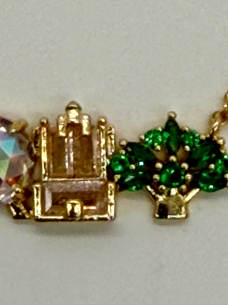 Disney Parks Girls Crew WDW Attractions Icons Necklace Four Parks NWT 20251