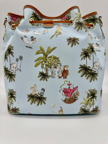 Disney Dooney & and Bourke Peter Pan Drawstring Shoulder Bag Purse NWT 20231