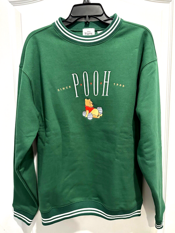 Disney Parks Winnie the Pooh Embroidered Pullover Sweatshirt S Small Since 1966