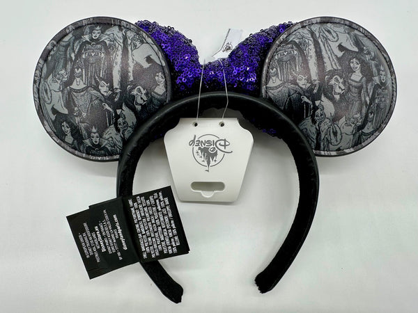Disney Parks Sketch Villains Ears Maleficent Ursula Evil Queen Cruella 20253