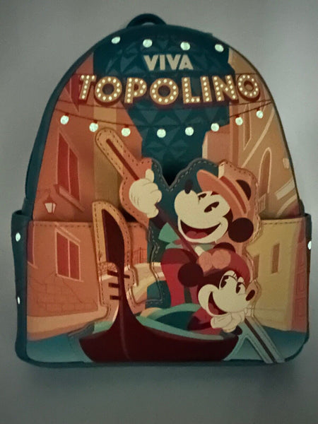 Disney Parks Epcot Italy Viva Topolino Loungefly Mini Backpack Mickey Minnie NWT