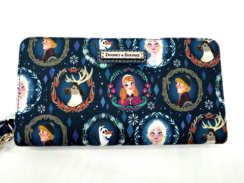Disney Dooney & and Bourke Frozen 10th Anniversary Wallet Wristlet Anna NWT B