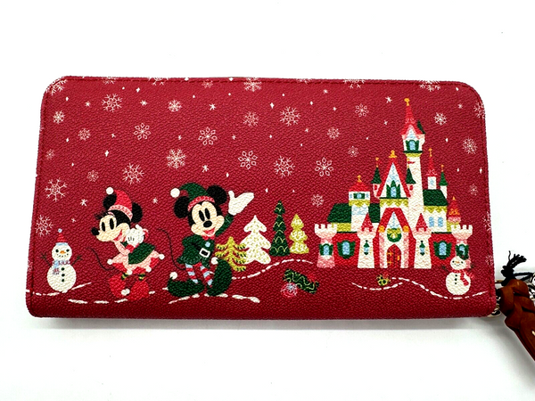 Disney Dooney and & Bourke Family Christmas Wallet Wristlet 2024 Mickey Minnie