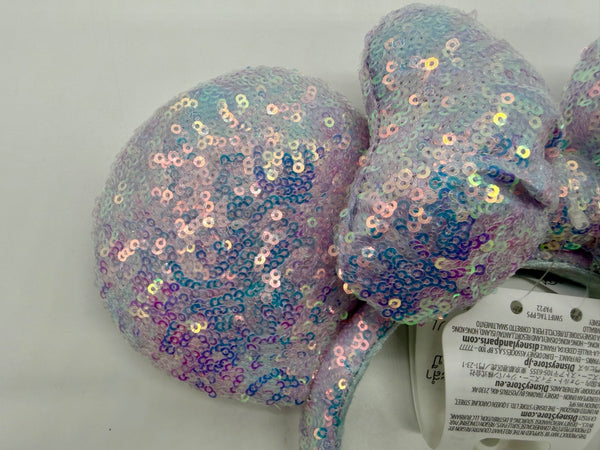 Disney Parks Sequin Iridescent Purple Cotton Candy Minnie Mouse Ears Headband2