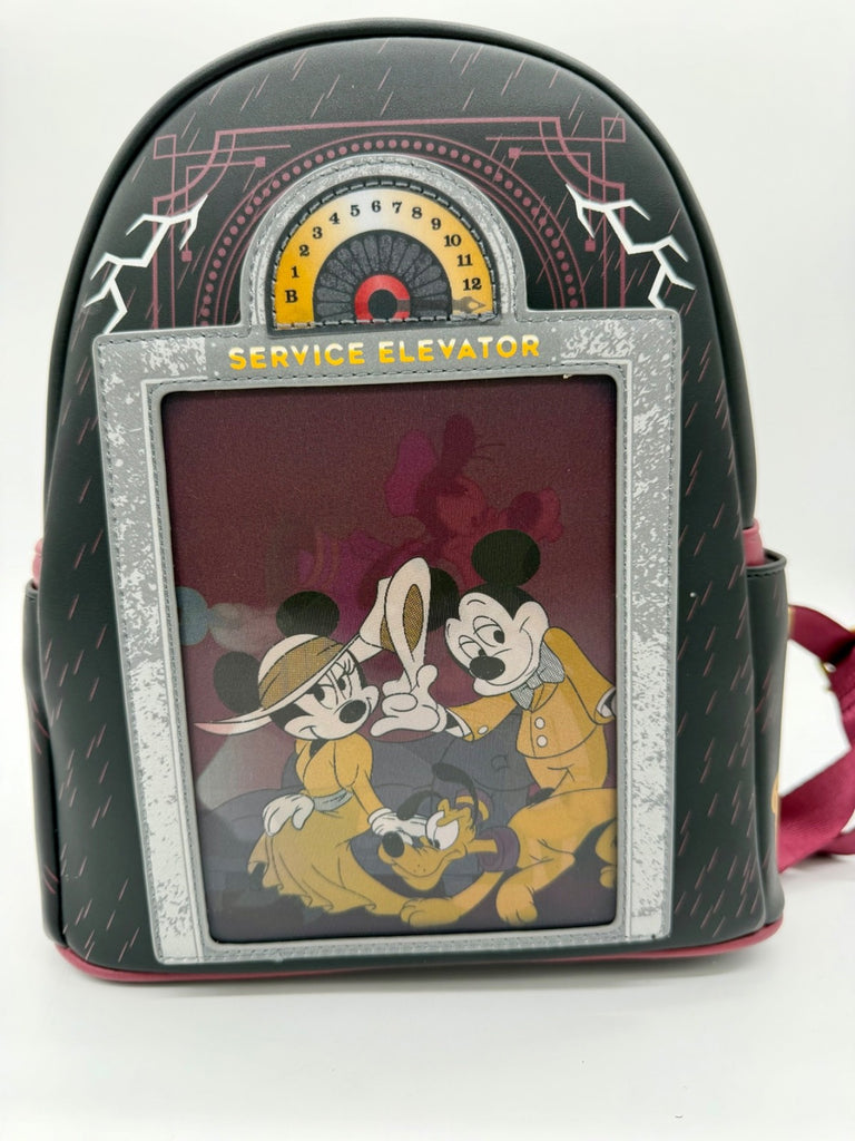 Disney Parks Loungefly Tower Of Terror Lenticular Backpack Bag 2026 Goofy Mickey