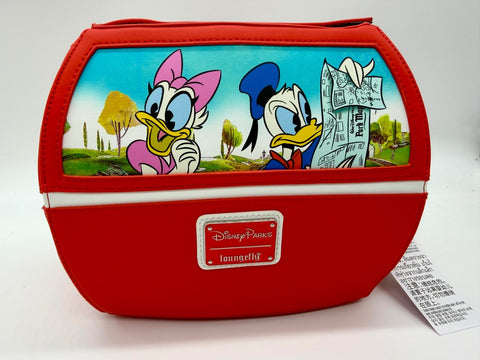 Disney Parks Loungefly Skyliner Shoulder Bag Purse Mickey Mouse Donald Duck NWT0