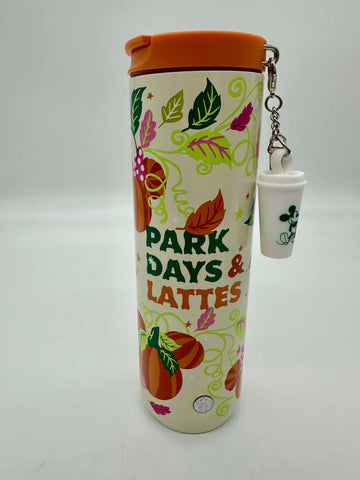 Disney Parks Starbucks Park Days & Lattes PSL Fall Stainless Steel Tumbler Metal