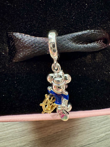 Disney Cruise Line Pandora Captain Mickey Dangle Charm 2026 DCL