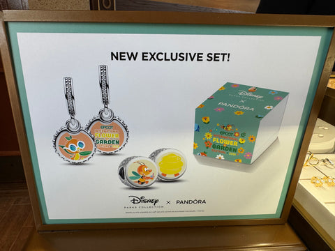 Disney Parks Pandora Flower Garden Festival 2 Charm Set Orange Bird Spike the Bee 2026 EPCOT